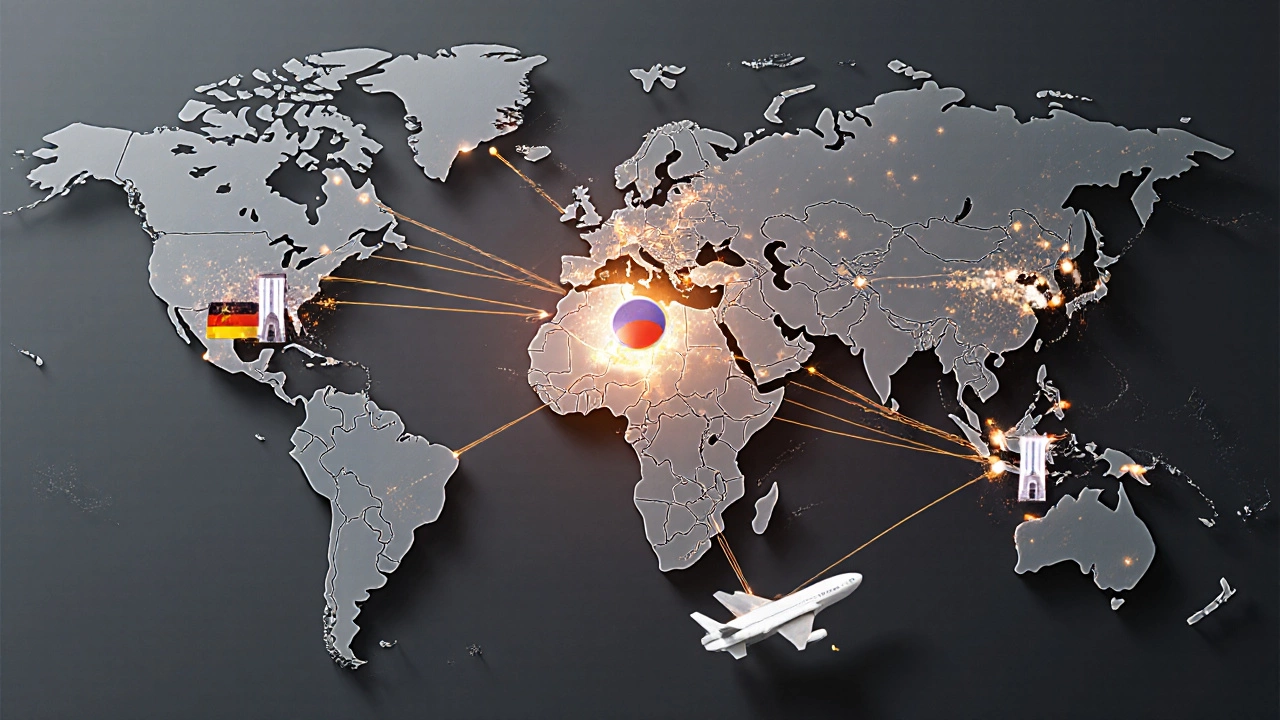 Глобальная сеть машиностроения с узлами в России, Германии, Китае и Тайване.