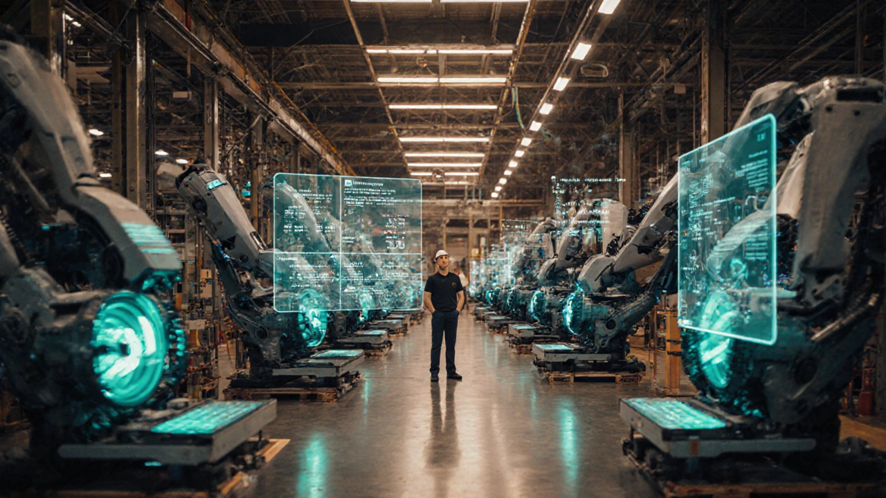 Производственная линия переключается с деталей грузовика на компоненты электромобиля.