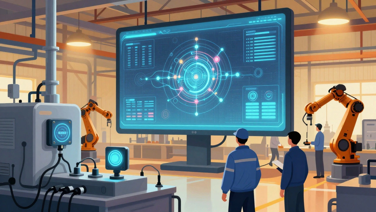 IoT-датчики на оборудовании с визуализацией данных