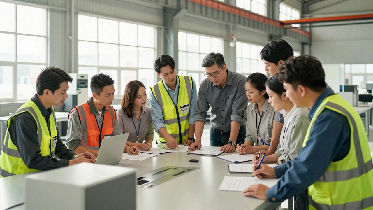 Команда проводит инструктаж по технике безопасности