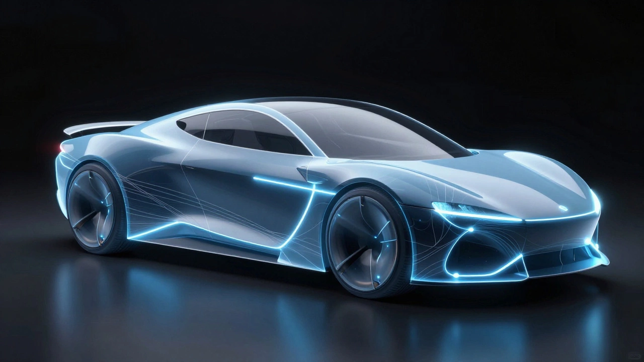 Математические кривые NURBS на обтекаемом кузове электрокара