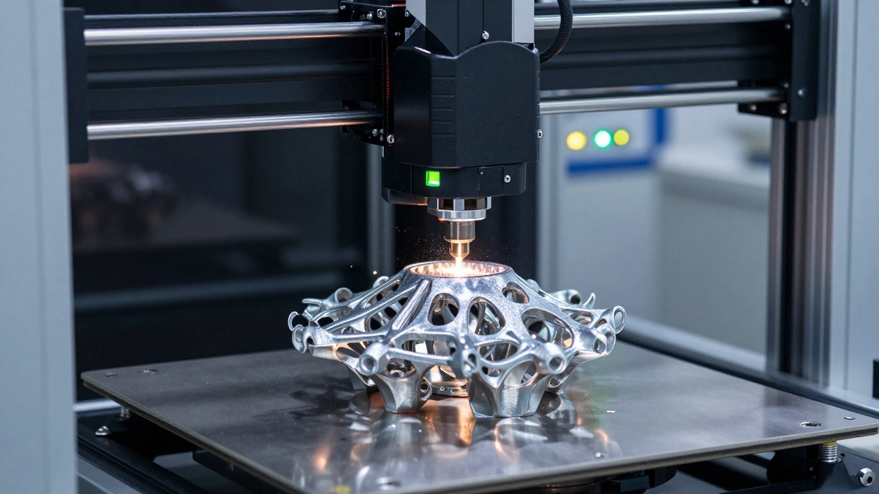 Процесс промышленной 3D-печати сложной металлической детали